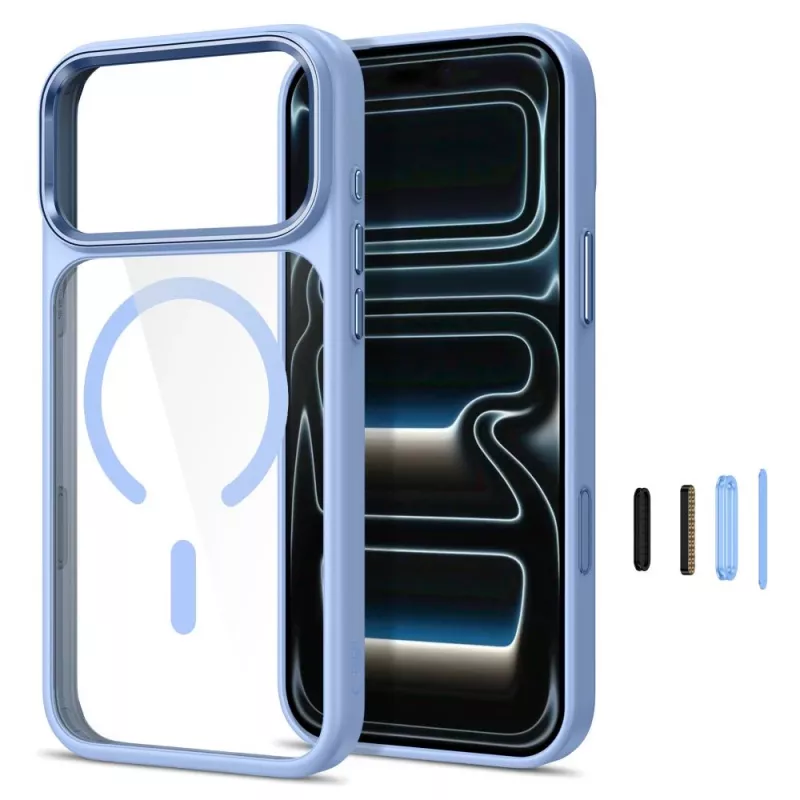 Tech-Protect Magmat MagSafe Clear Case voor iPhone 17 Pro Max / 18 Pro Max - lichtblauw/transparant
