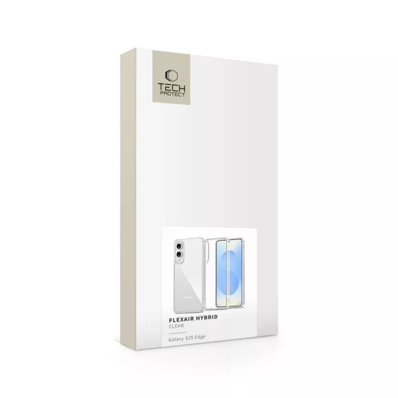 Tech-Protect Flexair Hybrid hoes voor Samsung Galaxy S25 Edge - transparant
