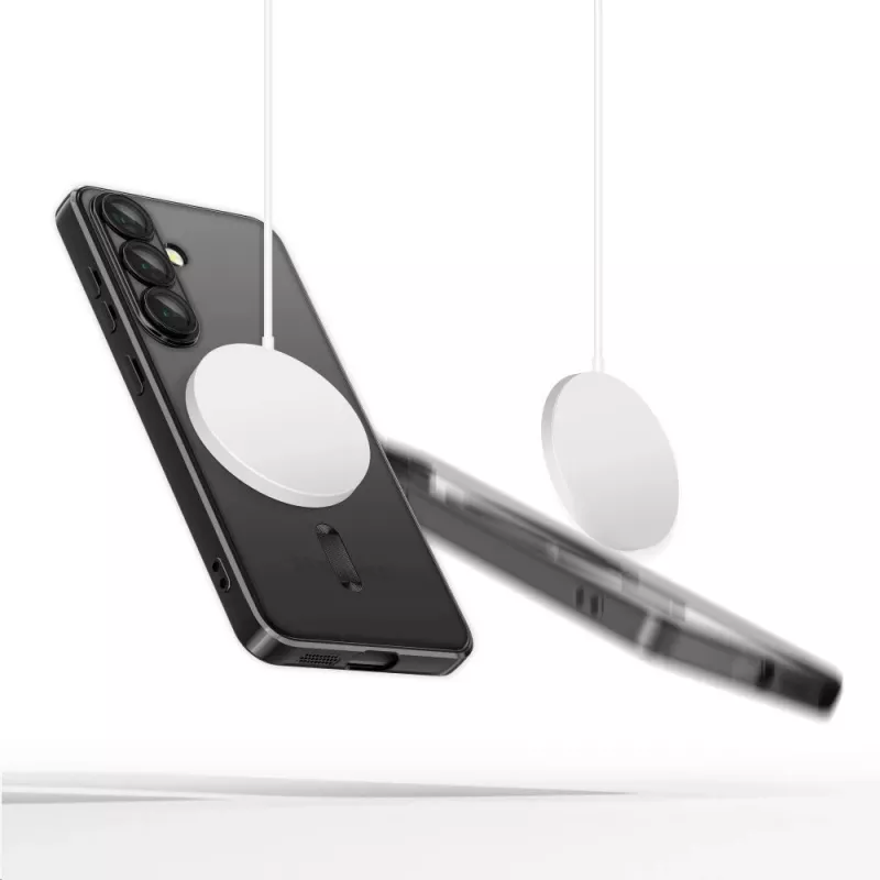 Tech-Protect Magflex MagSafe Galaxy S25 Edge hoes glanzend zwart