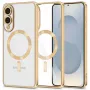 Tech-Protect Magflex MagSafe Samsung Galaxy S25 Edge hoes shiny gold