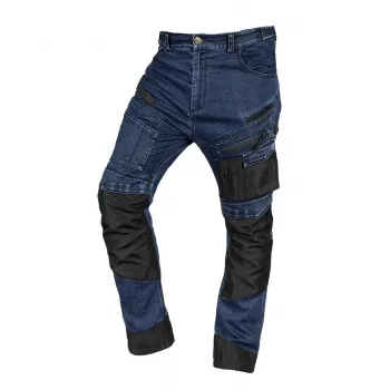 NEO TOOLS DENIM werkbroek met Oxford-versterkingen, marineblauw, maat M