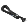Akyga AK-OT-06S rubber netsnoer H05RR-F 2 x 1,5 mm², CEE-7/17-stekker naar open einde, 5 m, zwart