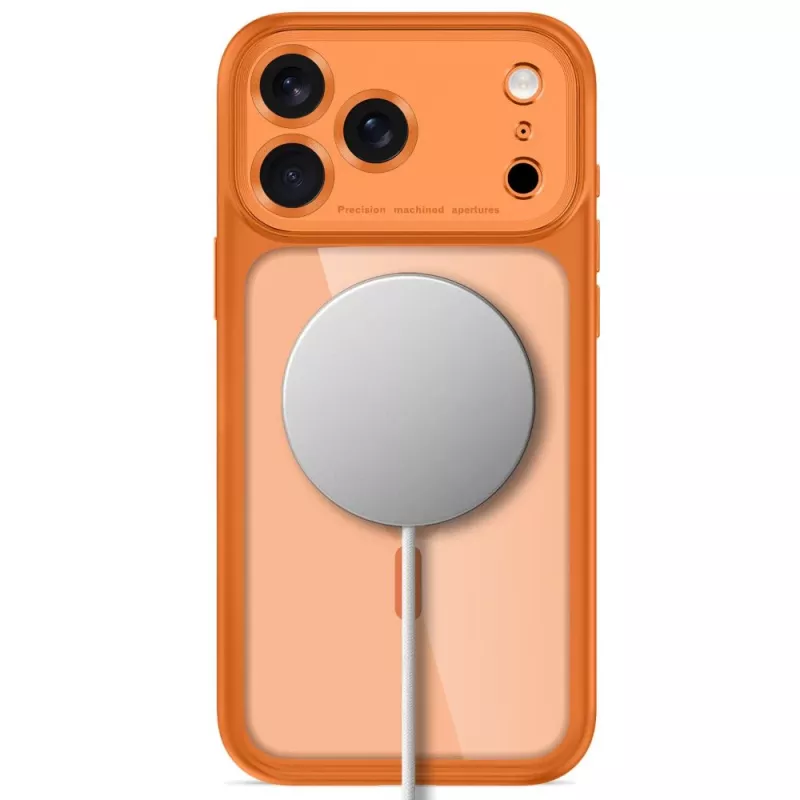 TECH-PROTECT MagPeak MagSafe Clear Case voor iPhone 17 Pro / 18 Pro - Cosmic Orange
