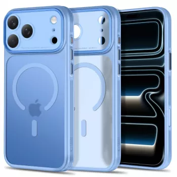 TECH-PROTECT MagPrime MagSafe Clear Case voor iPhone 17 Pro Max / 18 Pro Max - mat lichtblauw