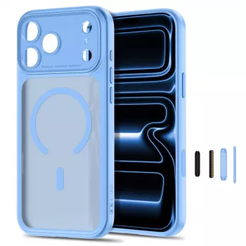TECH-PROTECT MagPeak MagSafe-hoes voor iPhone 17 Pro Max / 18 Pro Max, mat lichtblauw