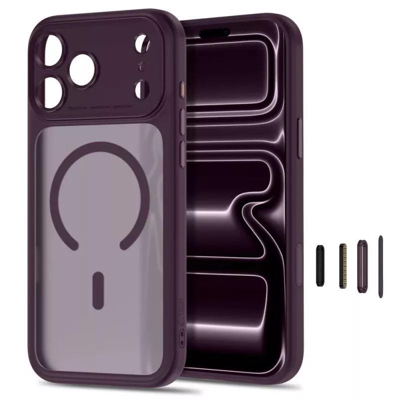TECH-PROTECT MAGPEAK MAGSAFE CC iPhone 17 Pro / 18 Pro mat Dark Cherry