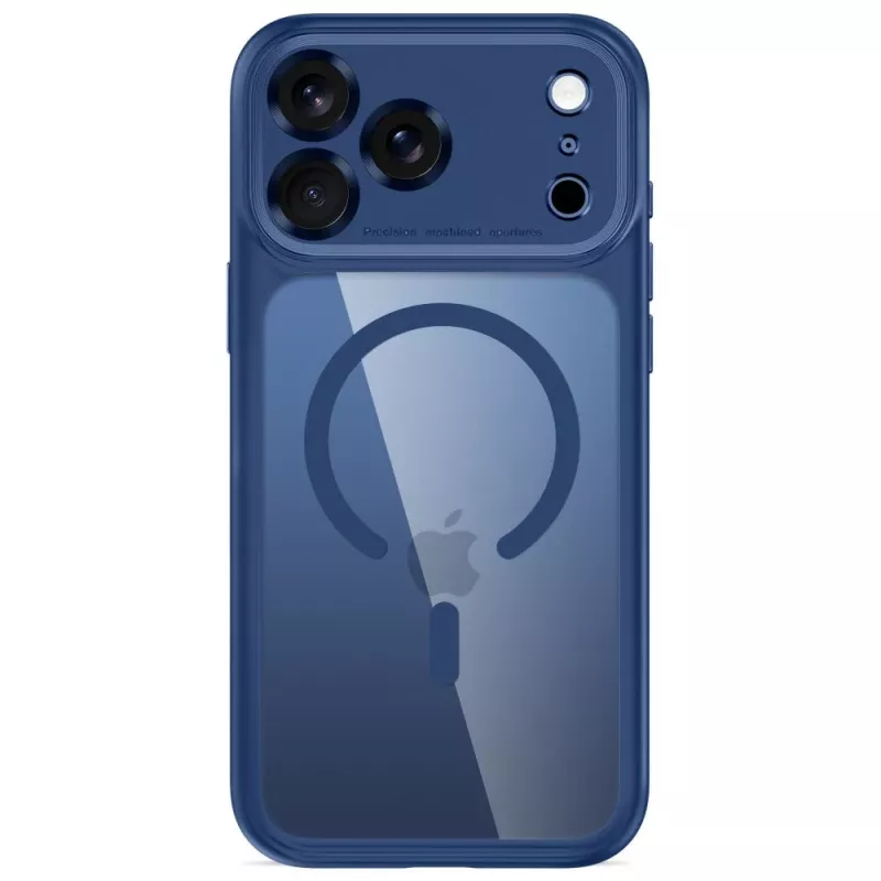 TECH-PROTECT MagPeak MagSafe Clear Case voor iPhone 17 Pro Max / 18 Pro Max – diepblauw