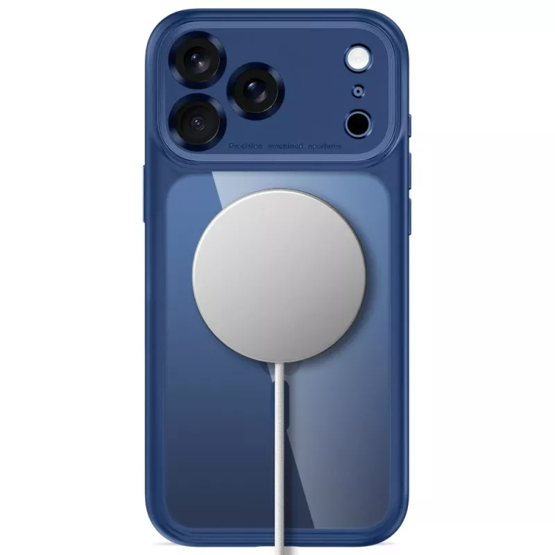 TECH-PROTECT MagPeak MagSafe Clear Case voor iPhone 17 Pro Max / 18 Pro Max – diepblauw
