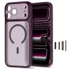 TECH-PROTECT MagPrime MagSafe Clear Case voor iPhone 17 Pro / 18 Pro - mat donker kersrood