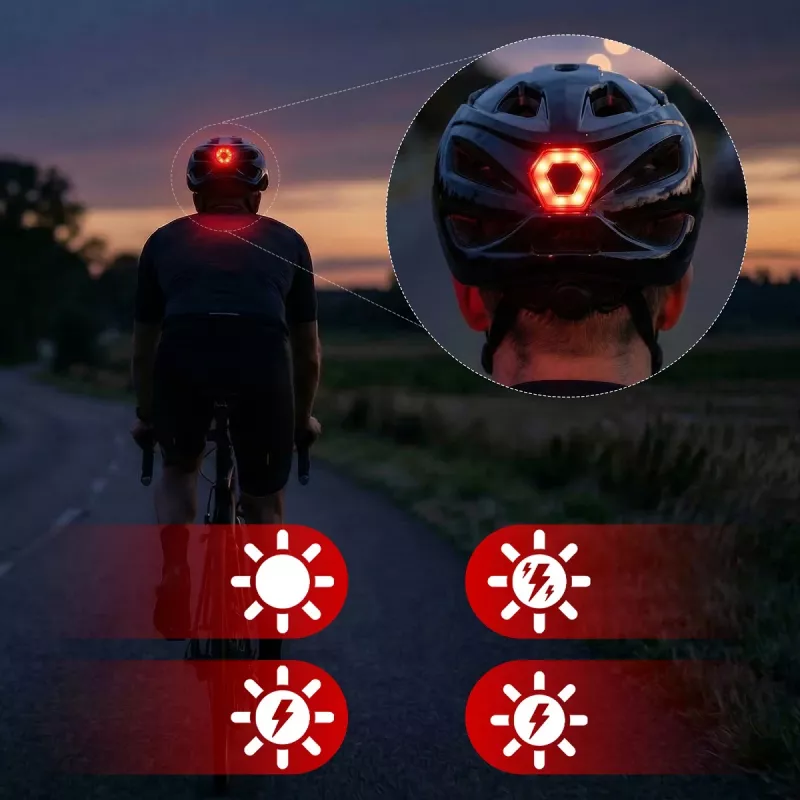Vayox Speed LED fietshelm, glanzend zwart, maat L (58-61 cm)