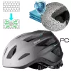 Vayox Active fietshelm met LED-licht, wit-zwart, maat M (54-58 cm)