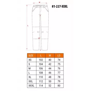 NEO TOOLS 81-227-XXXL beschermingsbroek grijs/zwart XXXL
