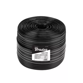 BRADAS druppelband 16 mm HIRRO band 500 m, 8 mil, 1,5 l/u, 20 cm emitterafstand, zwart