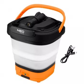 NEO TOOLS 12V accu-hogedrukreiniger 5 bar met opvouwbare emmer en USB-C-laden