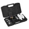 NEO TOOLS 11-271 cilinderkop-pakkingslek-tester – CO2-verbrandingslek-detector-kit voor benzine-, diesel- en LPG-motoren met 250 ml broomthymolblauw-vloeistof, universele kegeladapter en 10 merkspecifieke radiateuradapters