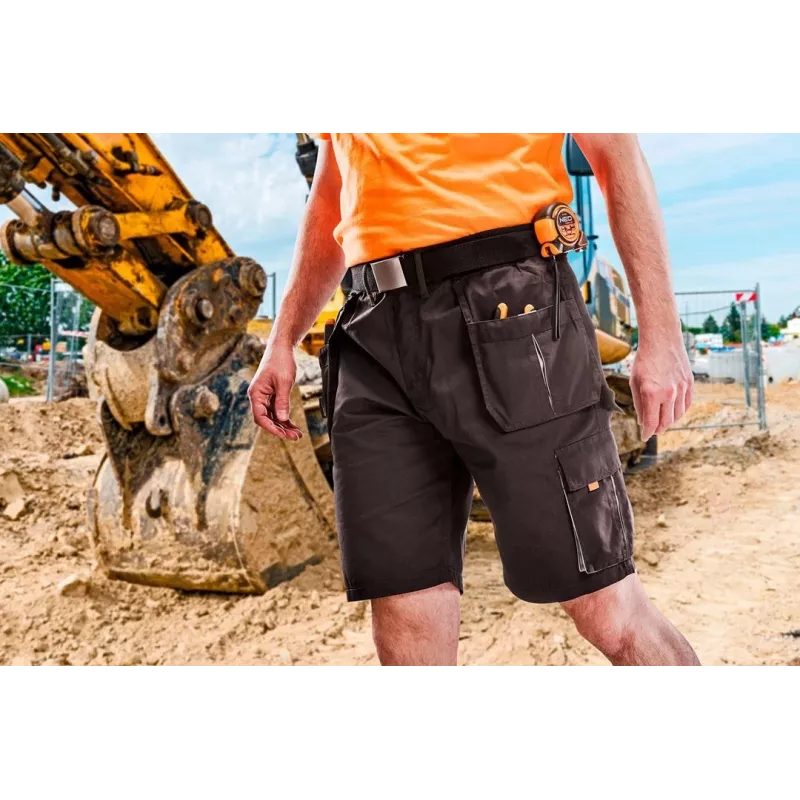 NEO TOOLS HD werk-shorts met afneembare zakken, maat LD/54, Ebony