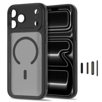 TECH-PROTECT MagPeak MagSafe Clear Case voor iPhone 17 Pro / 18 Pro mat zwart