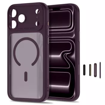 Tech-Protect MagPeak MagSafe-hoes voor iPhone 17 Pro Max / 18 Pro Max - mat donker kersrood