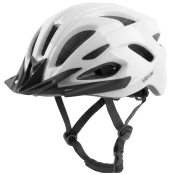 Vayox Speed glanzend wit LED fietshelm maat M