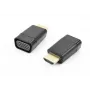 Accura HDMI-naar-VGA-adapter met audio, stekker naar bus, 1080p, zwart