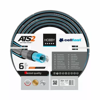 CELLFAST HOBBY ATS 1 tuinslang 10 m – 1/2 inch 3-laags anti-twist PVC, barstdruk 20 bar, UV- & algresistent, groen/geel