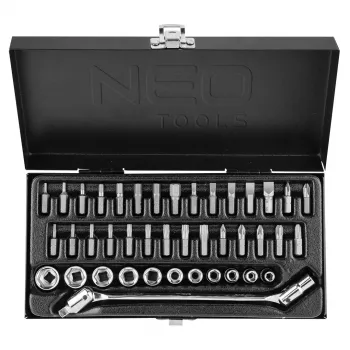 NEO TOOLS 1/4 dopsleutelset, 41 stuks