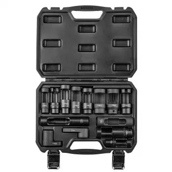 NEO TOOLS lambdasonde- en injector-dopsleutelset, 14-delig