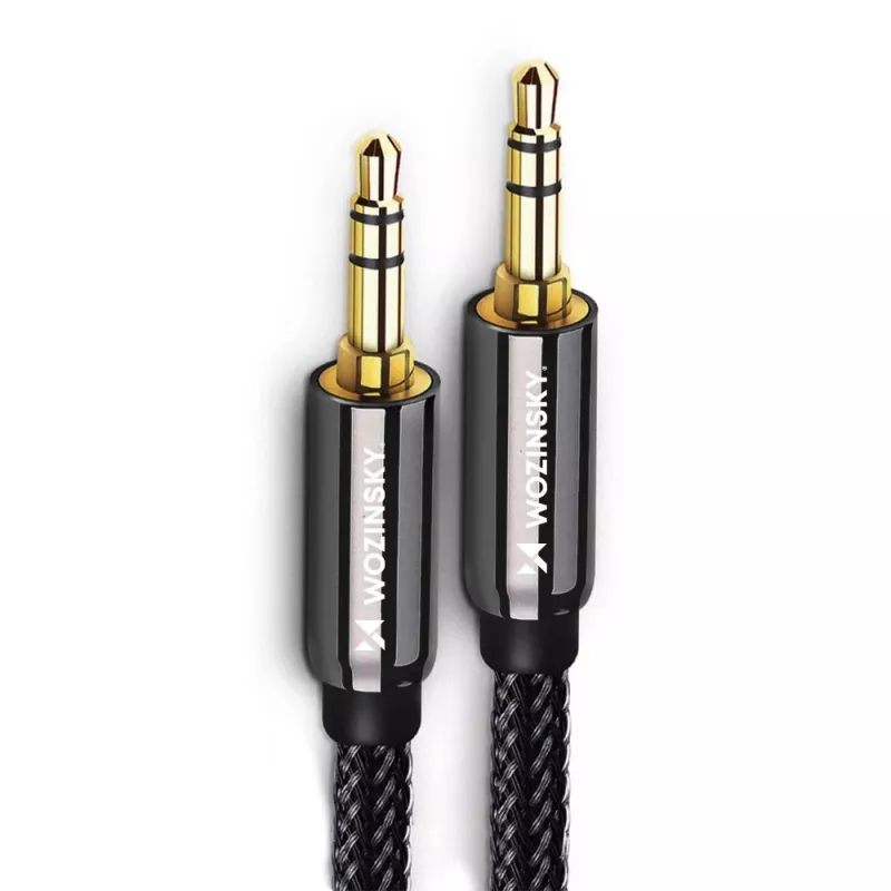 Wozinsky universele 3,5mm AUX-audiokabel 2x jackstekker 1,5 m zwart