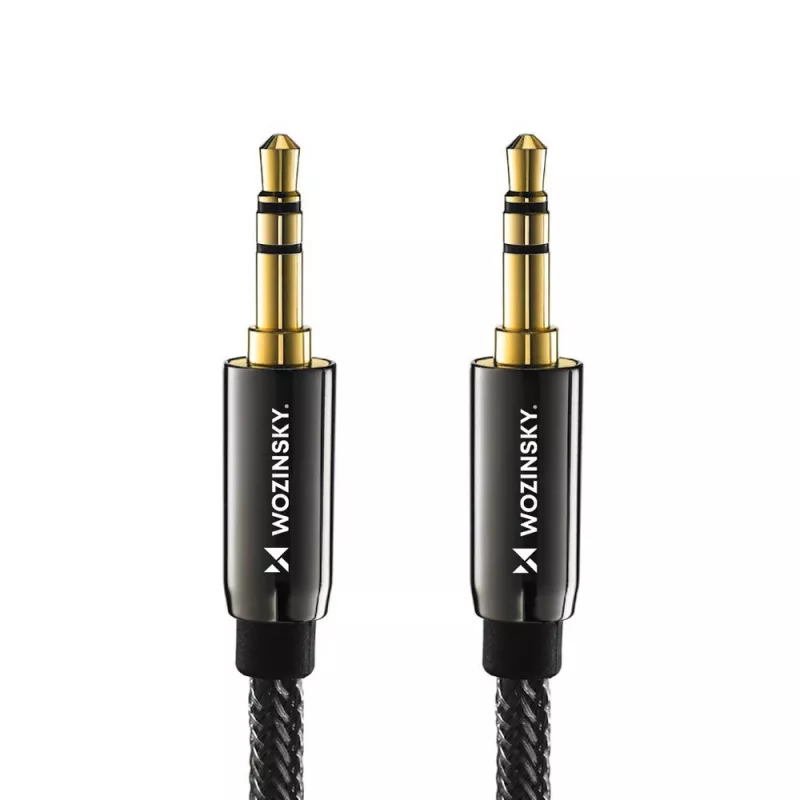 Wozinsky universele 3,5mm AUX-audiokabel 2x jackstekker 1,5 m zwart