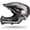 Rockbros TT-32SBTG-M Kinderfietshelm met afneembare kinbescherming, maat M, grijs