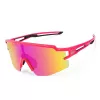 ROCKBROS kinder gepolariseerde fietsbril met UV400-bescherming, roze
