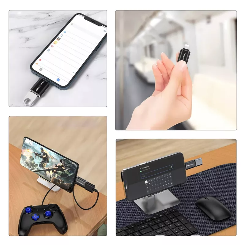 Wozinsky USB-A naar Lightning kabel 1m zwart - MFi-gecertificeerd, snel opladen & synchroniseren