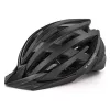 Wozinsky MTB-fietshelm met afneembaar vizier en USB-achterlicht 54-57 cm - zwart
