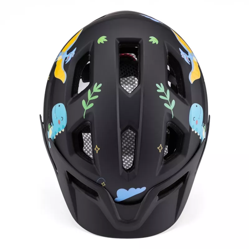 Wozinsky kinder-MTB-fietshelm met afneembaar vizier 52-56 cm - zwart