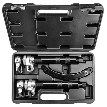 NEO TOOLS TOP-11-796 schroefveerspanner-set, 2-delig, 370 mm, 1200 kg capaciteit, gesmede haken, zwart geoxideerd