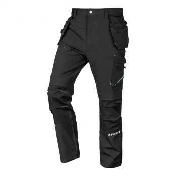 NEO TOOLS Mix&Match werkbroek met holsterzakken, 4-way stretch, Cordura versterkt, zwart, maat S