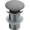 DEANTE NHC_S12A automatische pop-up afvoerstop voor granieten spoelbakken, 3 1/2 inch afvoer, drukknop, granietcomposiet, zwart