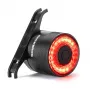 ROCKBROS Q3 fietsachterlicht met intelligente remdetectie - zwart