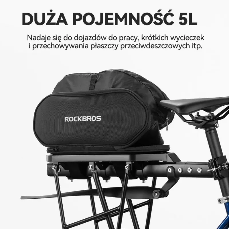 Rockbros 30140062001 fietstas voor bagagedrager 5L zwart