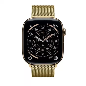Crong Milano Steel RVS band voor Apple Watch 38/40/41/42 mm goud