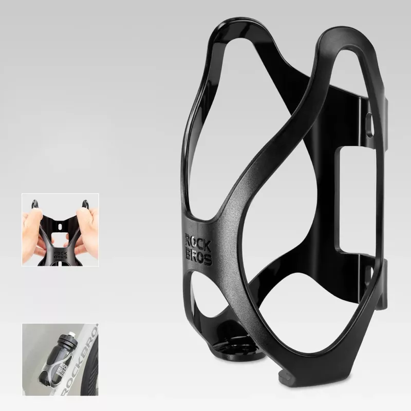 ROCKBROS LK24-H018 fietsflessenhouder - zwart, kunststof