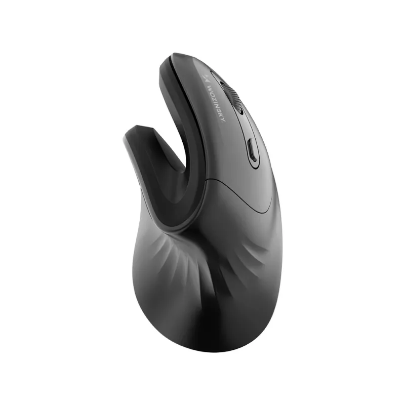 WOZINSKY WWM-1076 Ergonomische verticale draadloze muis, 3600 DPI, zwart