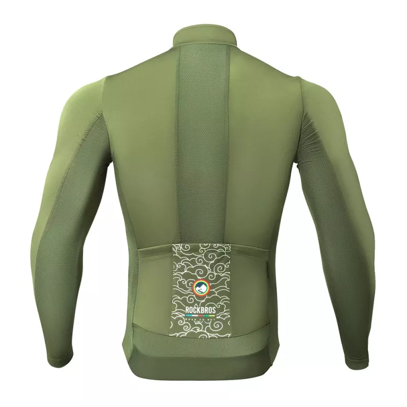 ROCKBROS ROAD TO SKY winddicht thermo-fietsshirt - groen - maat S