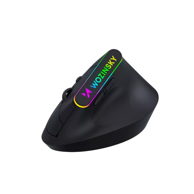 WOZINSKY WMG-1164 draadloze verticale ergonomische gaming-muis 3600 DPI RGB zwart