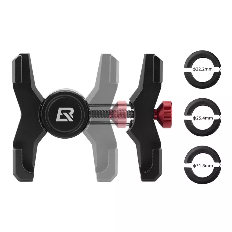 ROCKBROS 25210039002 Telefoonhouder met klem voor stuurpendop, zwart