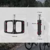 ROCKBROS BP2603 platformpedalen met titanium as en magnesium body - zwart