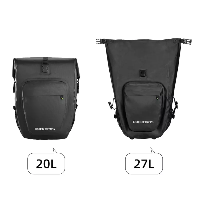 ROCKBROS AS-001 waterdichte fiets fietstas 27L zwart