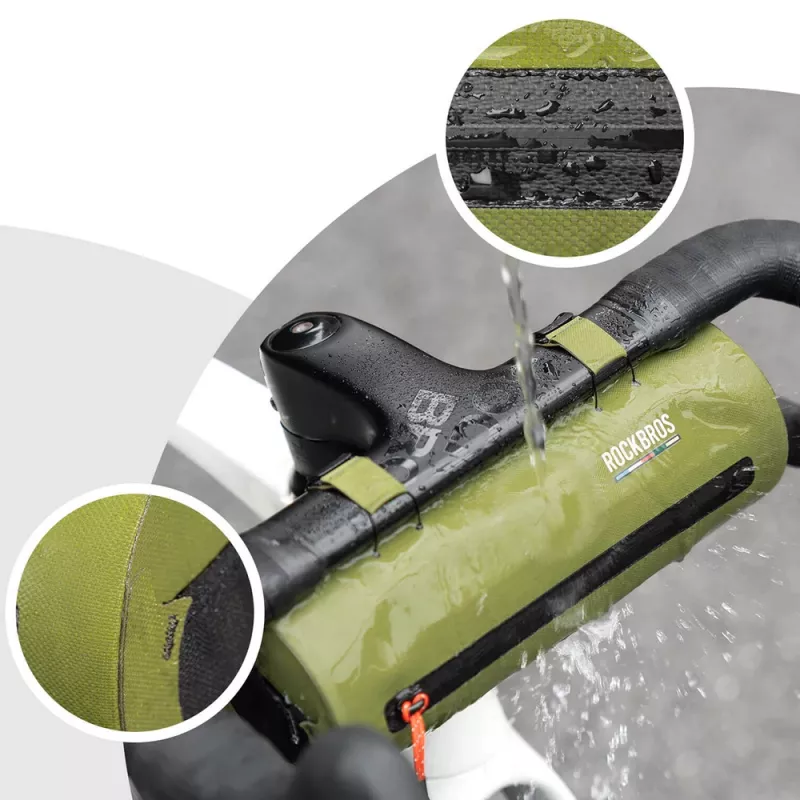 ROCKBROS AS-145 ROAD TO SKY waterdichte fiets stuurtas 2L groen