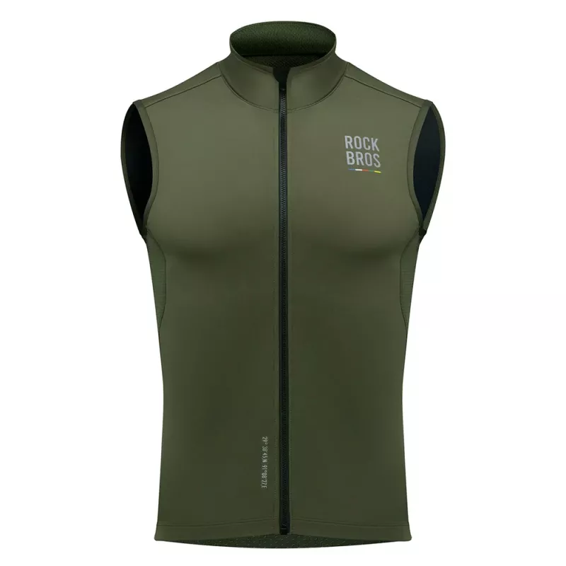 ROCKBROS TLMJ002 ROAD TO SKY geïsoleerd winddicht fietsvest - groen, maat S