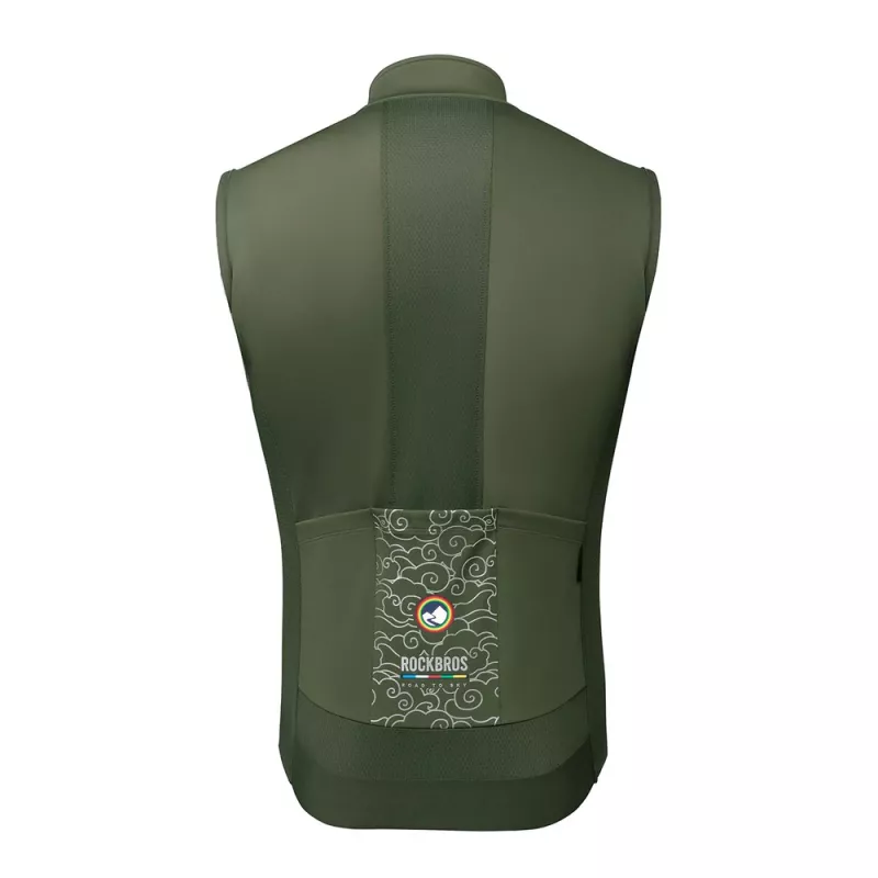 ROCKBROS TLMJ002 ROAD TO SKY geïsoleerd winddicht fietsvest - groen, maat S
